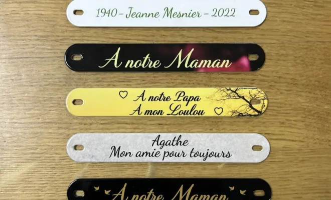 Plaques d'identité et inters personnalisés, Yssingeaux, Pompes Funèbres Celle